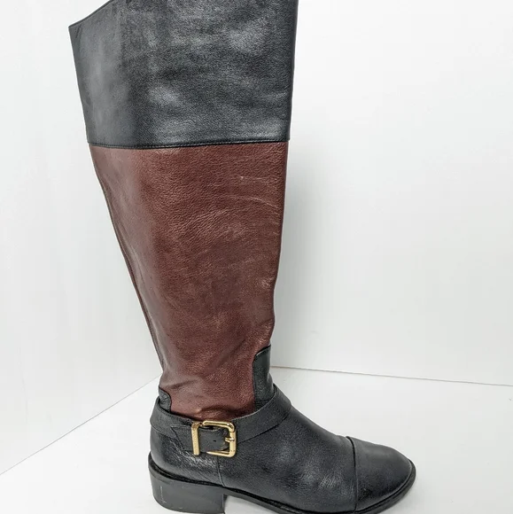 Vince Camuto two tone leather boots - Picture 9 of 16